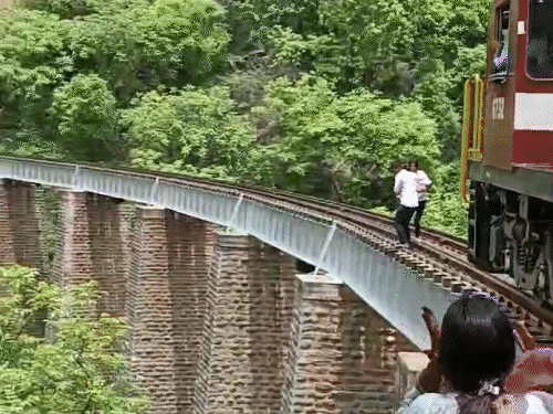 ट्रेन आती देखकर 90 फीट गहरी खाई में कूदे पति-पत्नी:रेलवे पुल पर फोटोशूट करा रहे थे; बचने के लिए लगाई छलांग 1 coverrrr 0000r 1 1720885889 Ab8b13