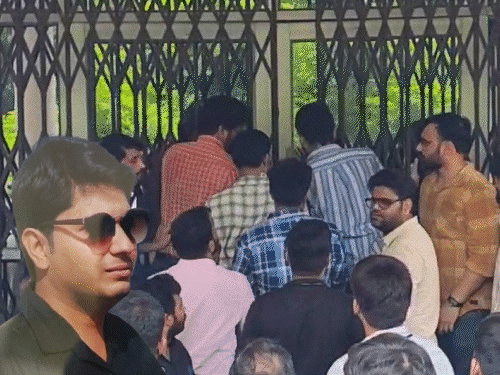 उदयपुर में डॉक्टर की वाटर-कूलर से करंट लगने से मौत:सरकारी मेडिकल कॉलेज में हादसा, गुस्साए रेजिडेंट्स की हड़ताल; बोले- प्रिंसिपल, हाॅस्टल वार्डन इस्तीफा दें 1 gif 32 3 1750315208 LjwRNL
