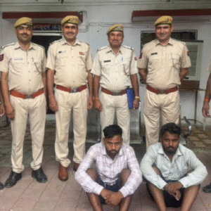 ज्वेलर शॉप में चोरी करने वाली अंतरराज्यीय गैंग पकड़ी:चोरी के बाद माही डेम के जंगल में छुप जाते, 4 दिन पाली पुलिस ने इन्तजार किया, शहर में आते ही 02 को पकड़ा