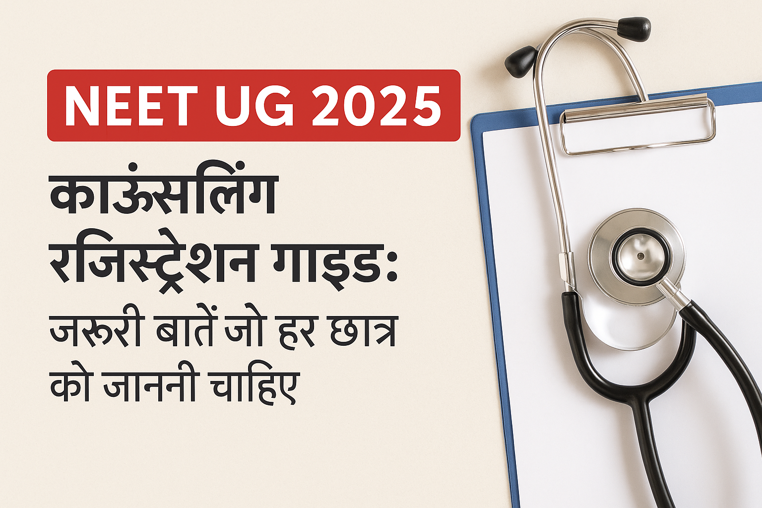 NEET UG 2025 काउंसलिंग रजिस्ट्रेशन गाइड: जरूरी बातें जो हर छात्र को जाननी चाहिए