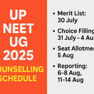 UP NEET UG 2025 Counselling Schedule Released – Check Merit List, Choice Filling, Seat Allotment & Reporting Dates